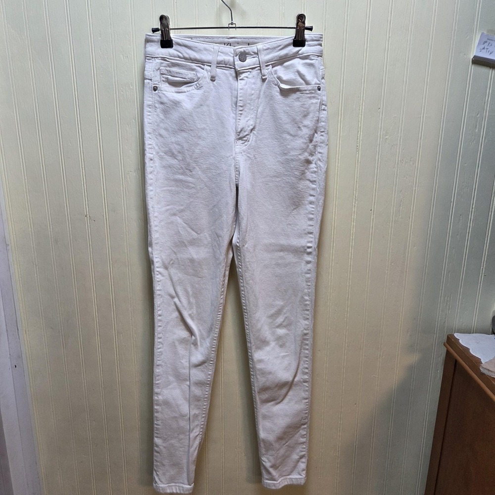 Calvin Klein Jeans Jeans Womens‎ 4 White High Rise Ankle Skinny Denim Pants